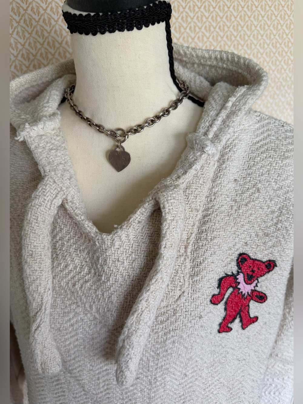 Grateful Dead Marching Bears Baja Hoodie Jerga Pullover Mens M